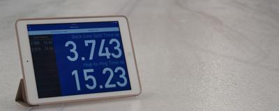 Ipad with curling timer shown on the screen